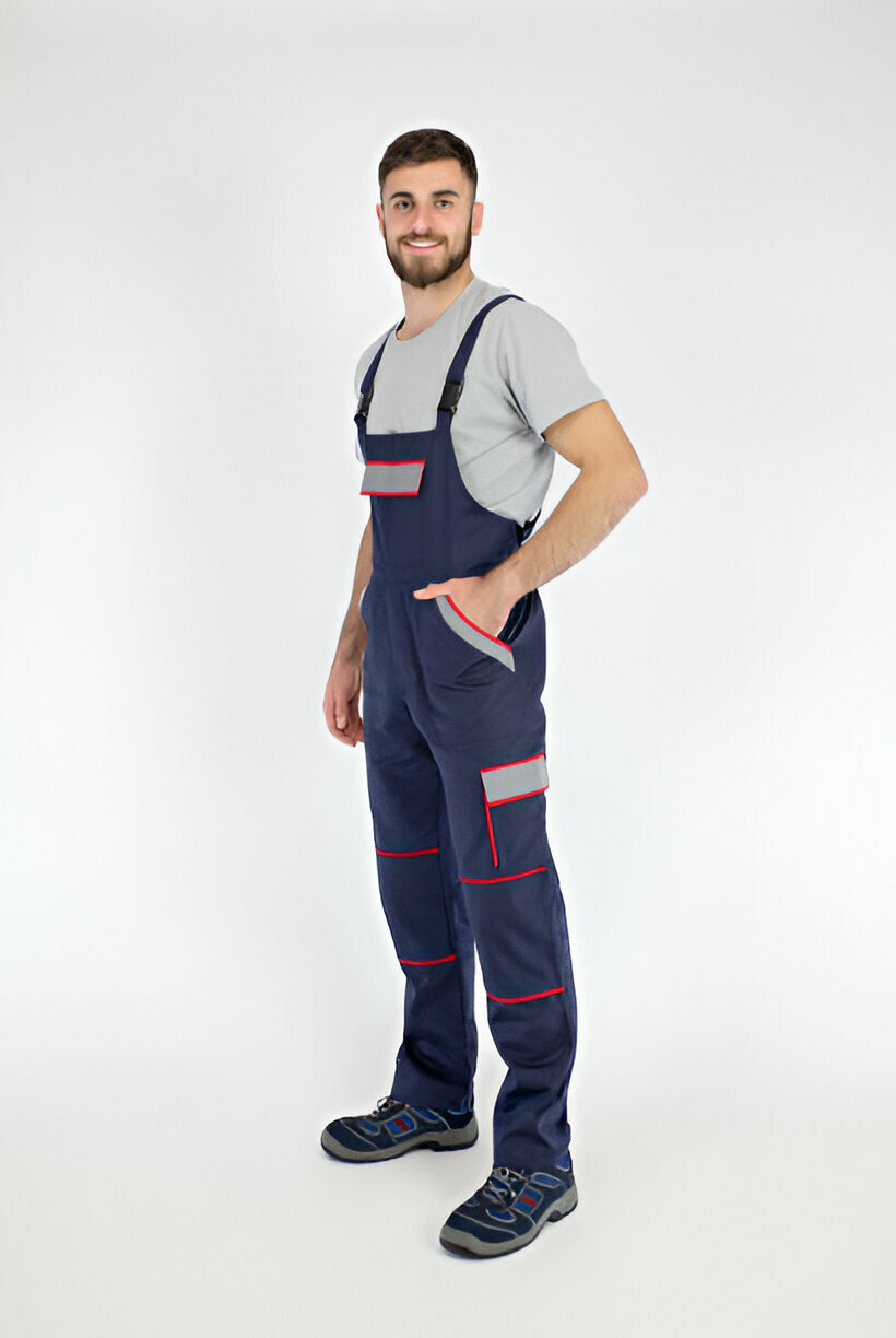 Stay Safe and Visible with FlexArc 10 oz Polyurethane/FR Cotton Bib Pants - Style 7215BT