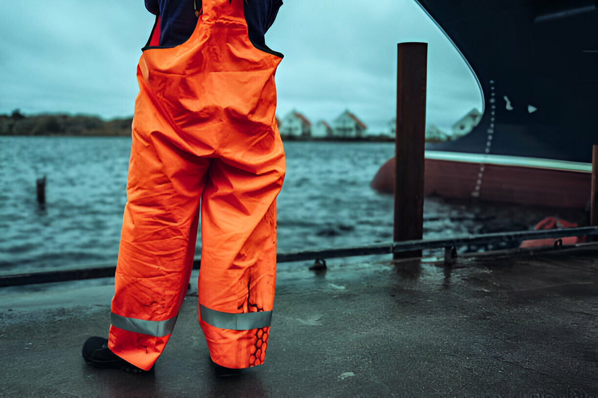 Stay Dry and Visible with the Hi-Vis Breathable Rain Bib and Brace - S388