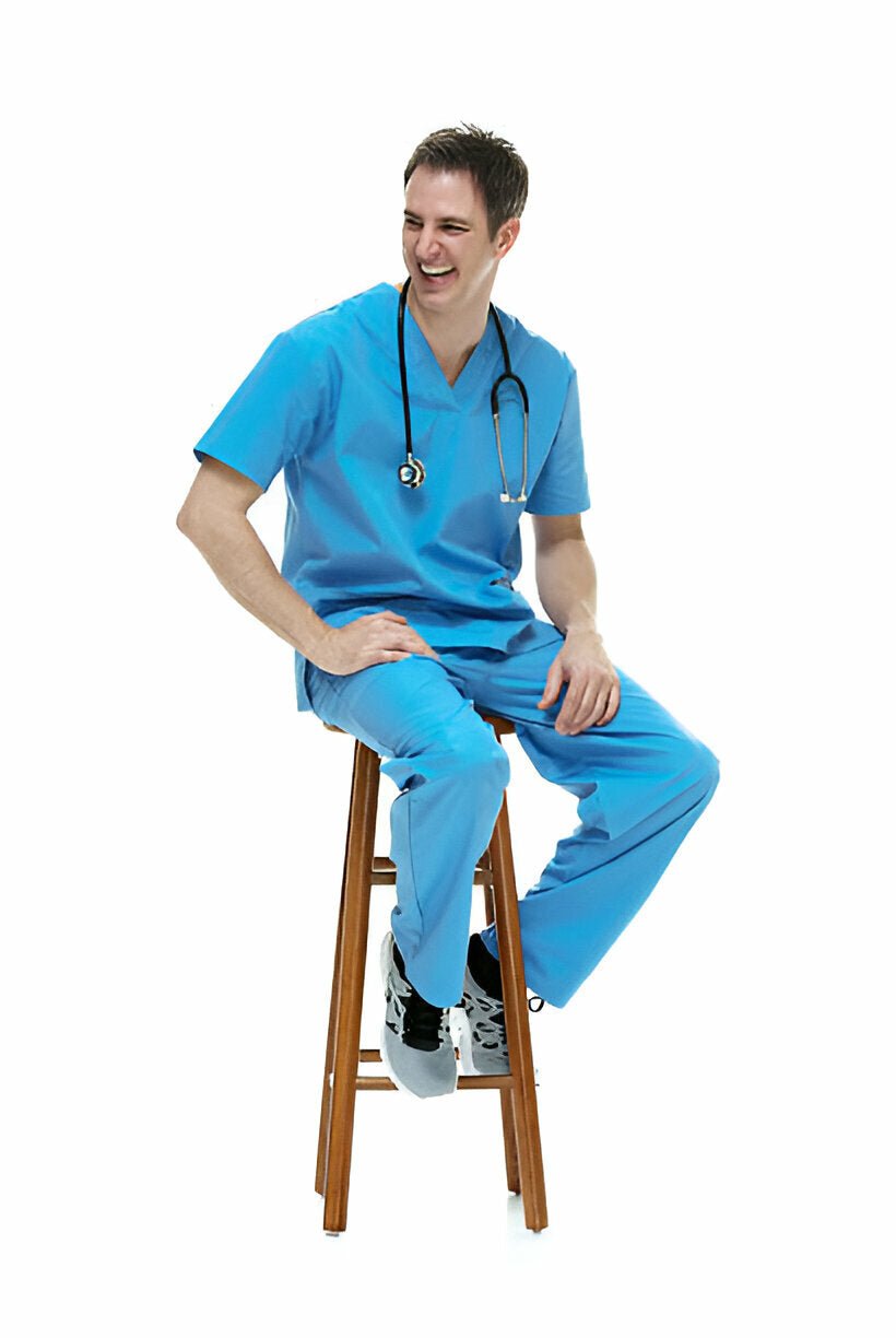 Revolutionize Your Workwear with Men's BioSmart 4oz Scrub Pant - Royal Blue - Style 7450 - Mann Supply