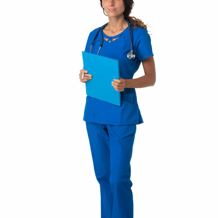 Revolutionize Your Workwear with Women’s BioSmart™ 4 oz Scrub Top - Royal Blue - Style 7500 - Mann Supply