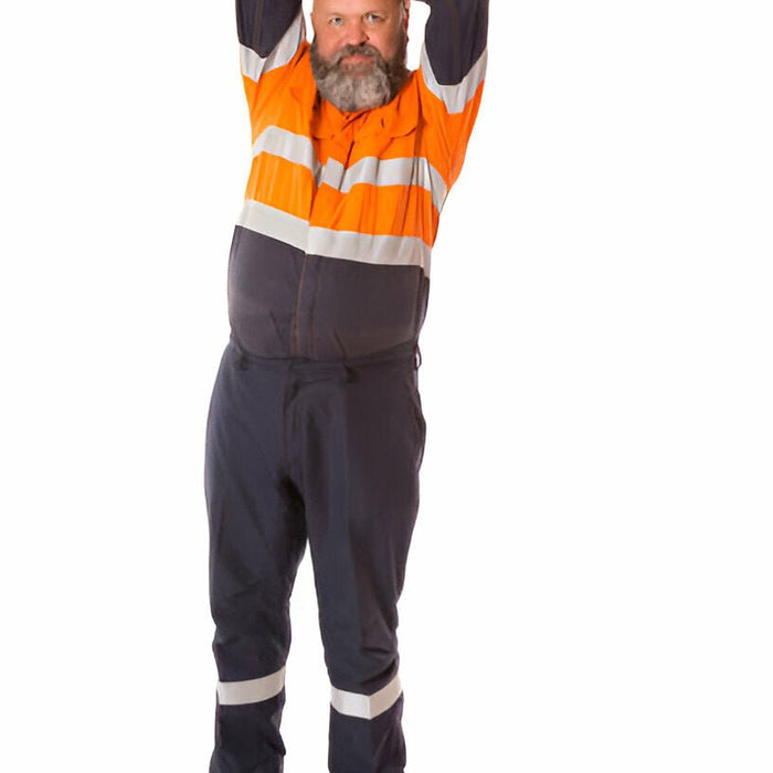 Stay Dry and Visible: Hi-Vis Classic Contrast Rain Pants - H444 for Ultimate Protection - Mann Supply