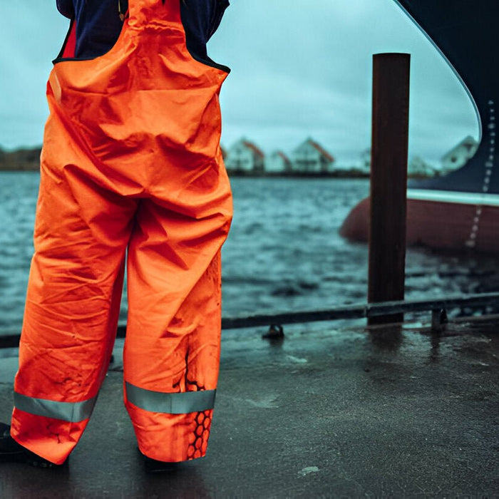Stay Dry and Visible with the Hi-Vis Breathable Rain Bib and Brace - S388 - Mann Supply