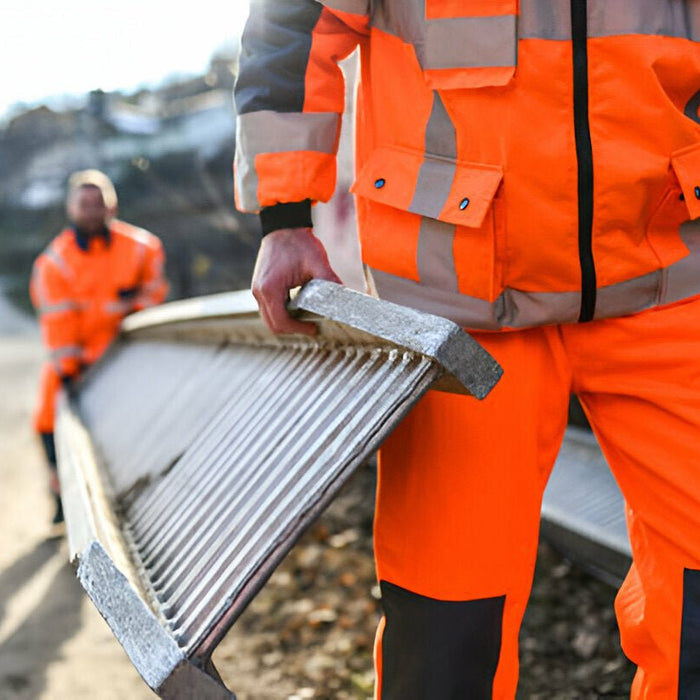 Stay Safe and Visible Anywhere with the Hi-Vis Two Tone Traffic Jacket - US467 - Mann Supply