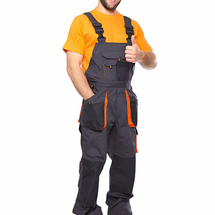 Stay Safe and Visible with UltraSoft® 9 oz Bib Pants - Orange - Style 422 - Mann Supply
