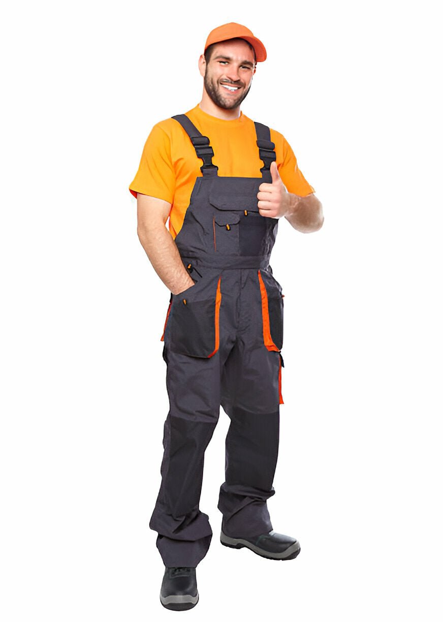 Stay Safe and Visible with UltraSoft® 9 oz Bib Pants - Orange - Style 422 - Mann Supply