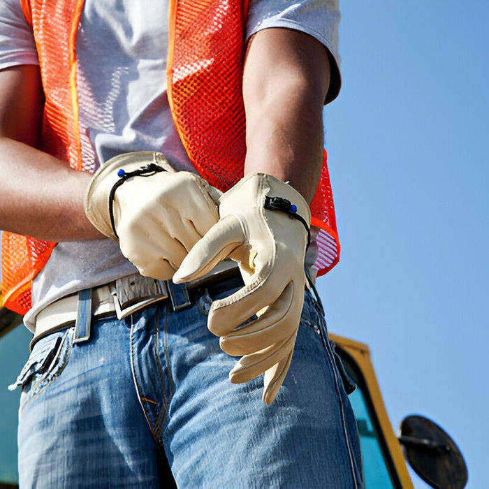 Stay Warm and Safe with Lined Hi-Vis Cowhide Gloves Built for Tough Jobs - Mann Supply