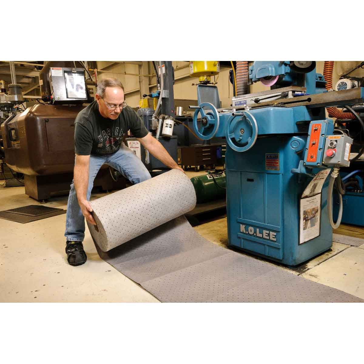 Absorbent Pads Rack Absorbent Pads and Rolls Industrial Spill Control - Mann Supply