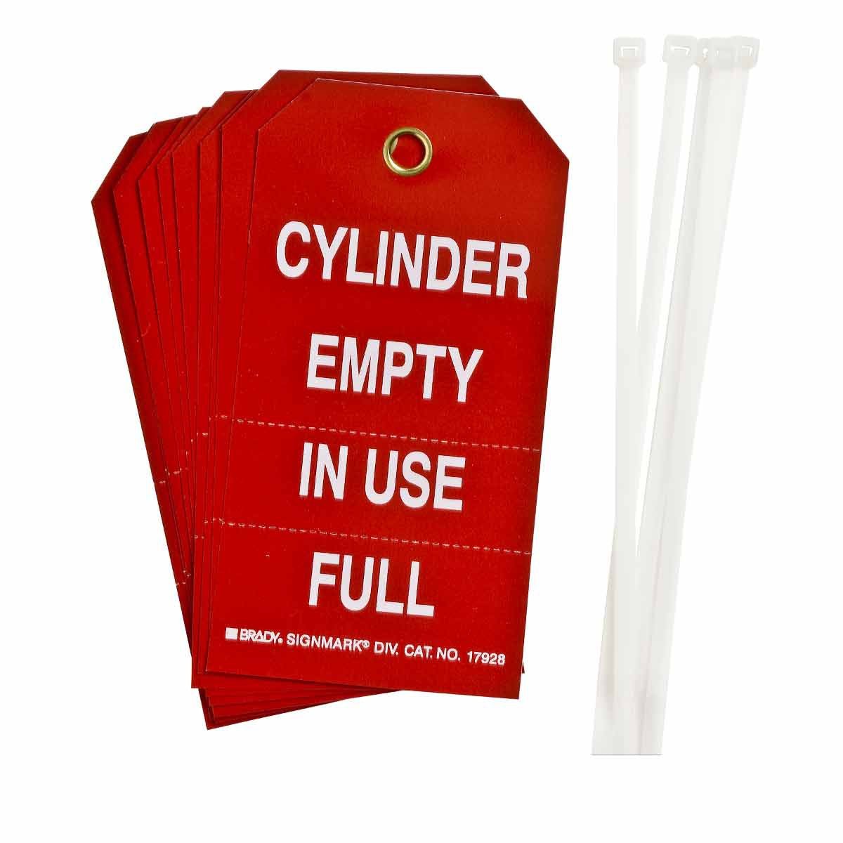 A red cylinder lockout/tagout tag reading 'DANGER - DO NOT USE' with space for worker identification and date