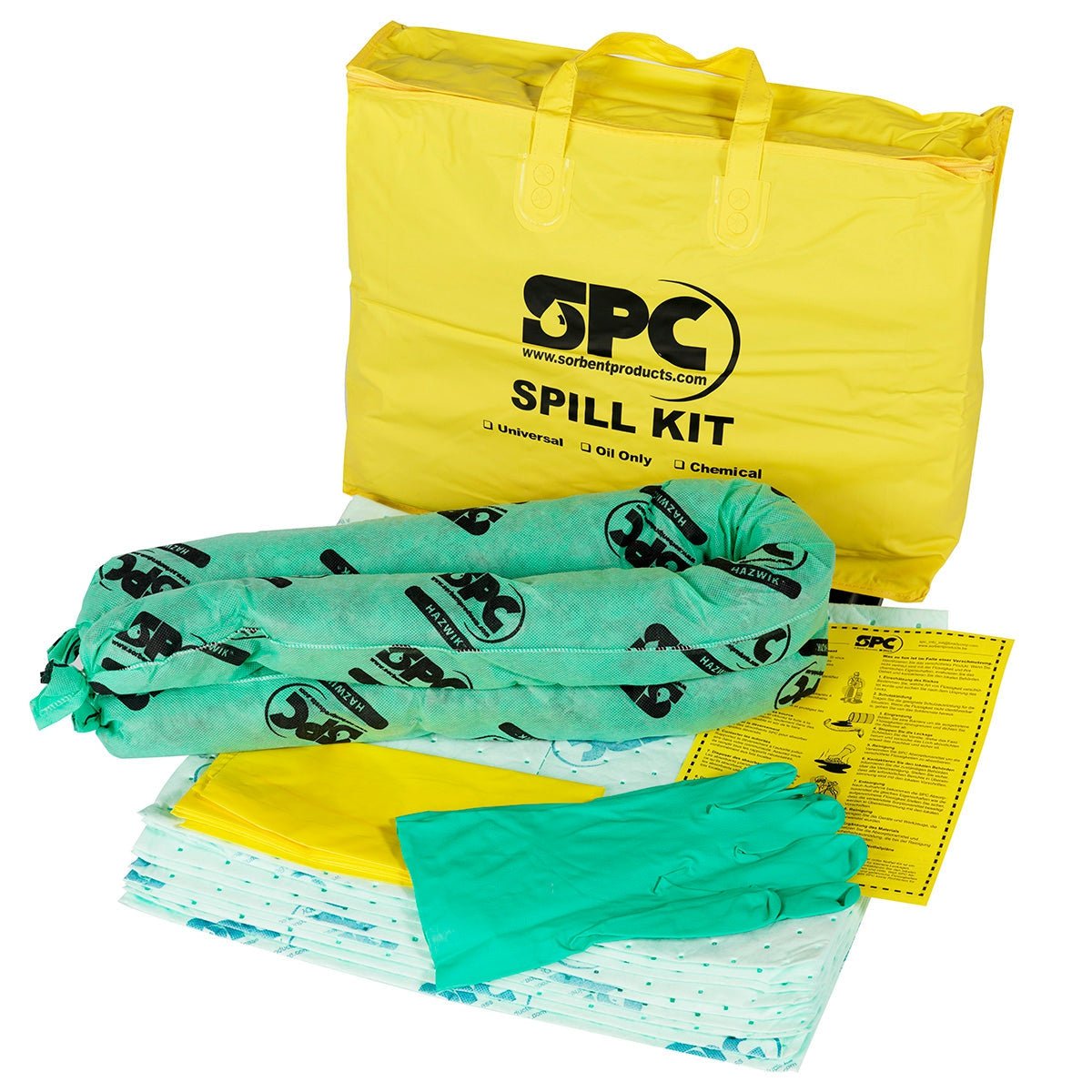 A Chemical Spill Kit used during an emergency spill