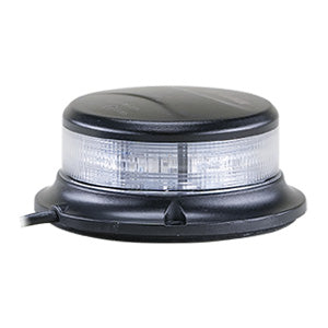 Opti-Luxx 2500 Series 1.9″ High x 3.5″ Lens Diameter (Base Diameter = 4.4″) Clear/Blue Low Profile Beacon (Screw Mount, 3-Wire Cable)