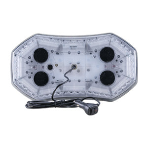 Opti-Luxx LB1500 Series &amp; LB1600 Series Class 1 16″ Lightbar, Magnet Mount, Clear Lens with Amber and White LEDs, 2-button Cigarette Lighter