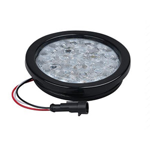 Opti-Luxx 400 Series 4" Round Clear/Amber Warning Light (Grommet Mount, 3-Pin amp connector with Jumper Harness Kit)