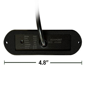 Opti-Luxx WA1000 Series 4.8" Oval Amber and White LED Warning Light (2-Screw Mount, 4-Wire Cable)