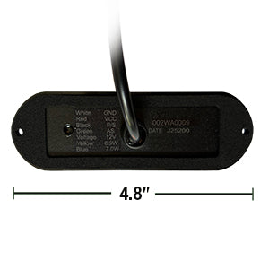 Opti-Luxx WA1000 Series 4.8" Oval Amber and Blue LED Warning Light (2-Screw Mount, 4-Wire Cable)