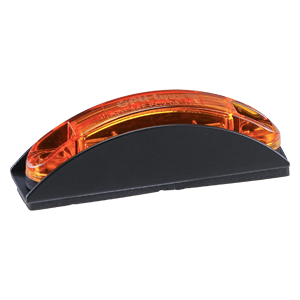 Opti-Luxx 120 Series 4" Red & Oval Amber Marker with Guard (Screw Mount, 2-Wire Connection)