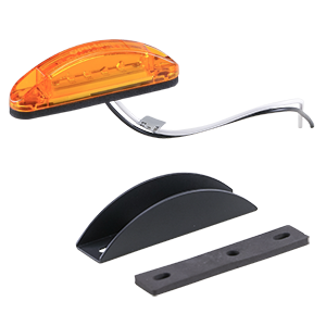 Opti-Luxx 120 Series 4" Red & Oval Amber Marker with Guard (Screw Mount, 2-Wire Connection)