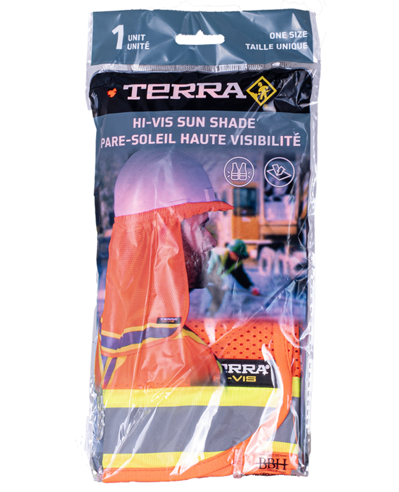 Terra Hi-Vis Sun Shade for Safety Helmet