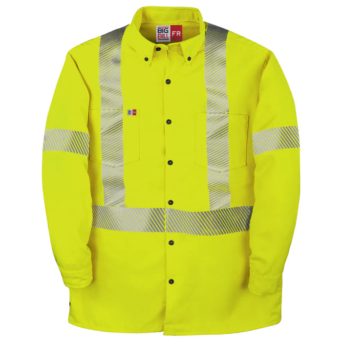 Big Bill High Visibility FR Button Down Dress Shirt - Yellow