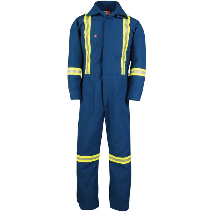 Big Bill FR Coverall with Adjustable Leg Opening and Reflective Tape - Royal blue
