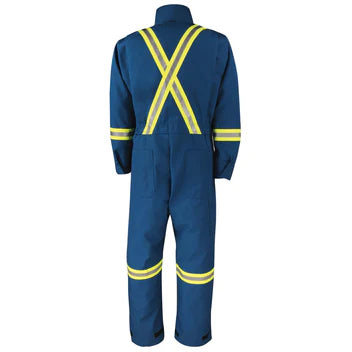 Big Bill FR Coverall with Adjustable Leg Opening and Reflective Tape - Royal blue