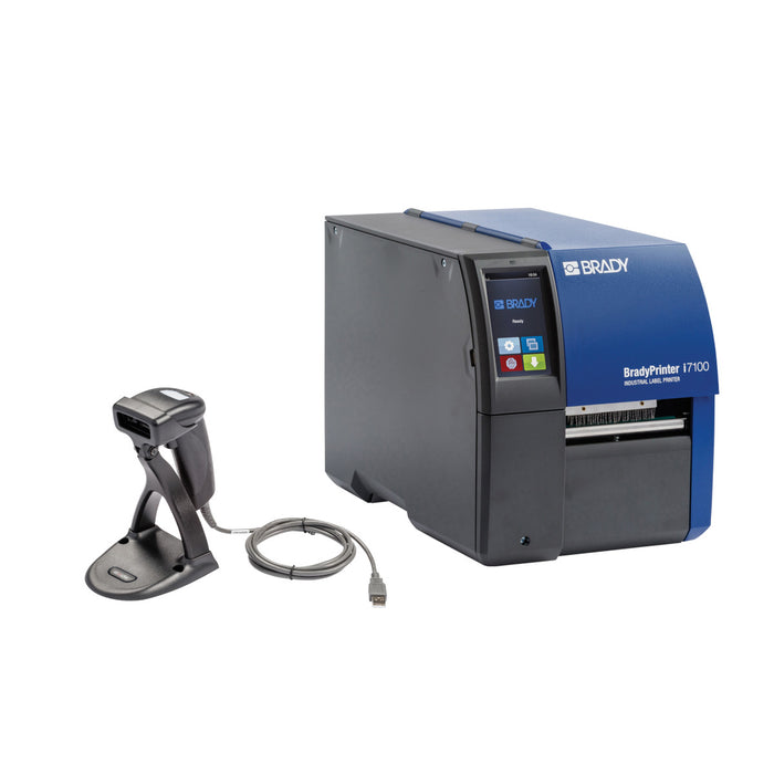 BradyPrinter i7100 with CR950 Barcode Scanner and Software Kit