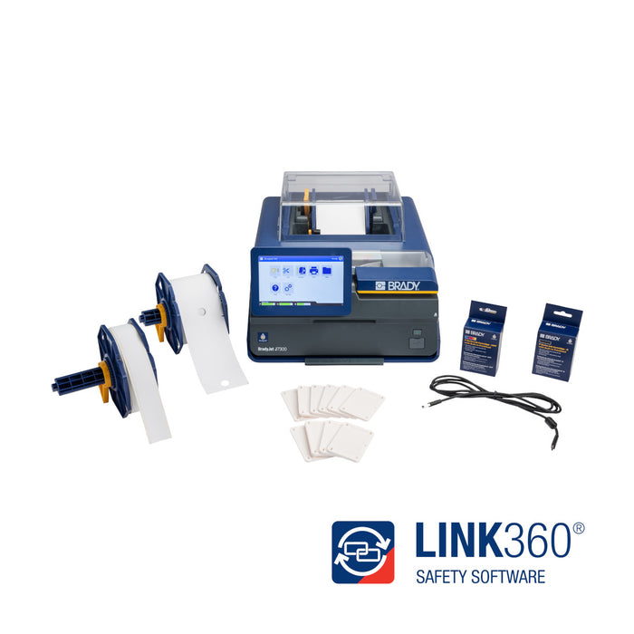 LINK360 Safety Software with BradyJet J7300 and Lockout Tagout Materials Kit