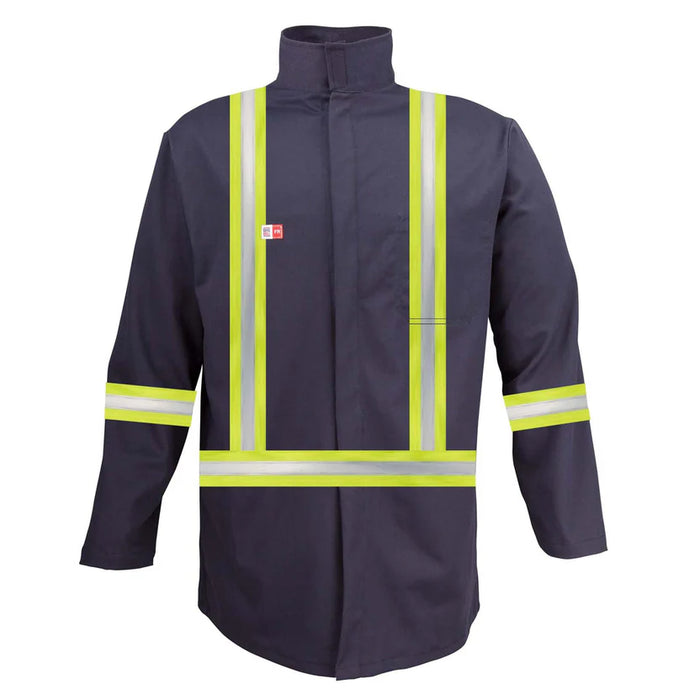 Big Bill FR Unlined Welder’s Work Coat with Reflective Tape - Navy