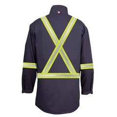 Big Bill FR Unlined Welder’s Work Coat with Reflective Tape - Navy
