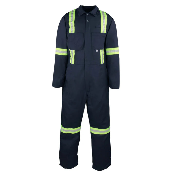 Big Bill 100% Cotton Industrial Work Coverall with Reflective Tape - Navy