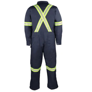 Big Bill Deluxe Work Coverall with Reflective Tape and Leg Zipper