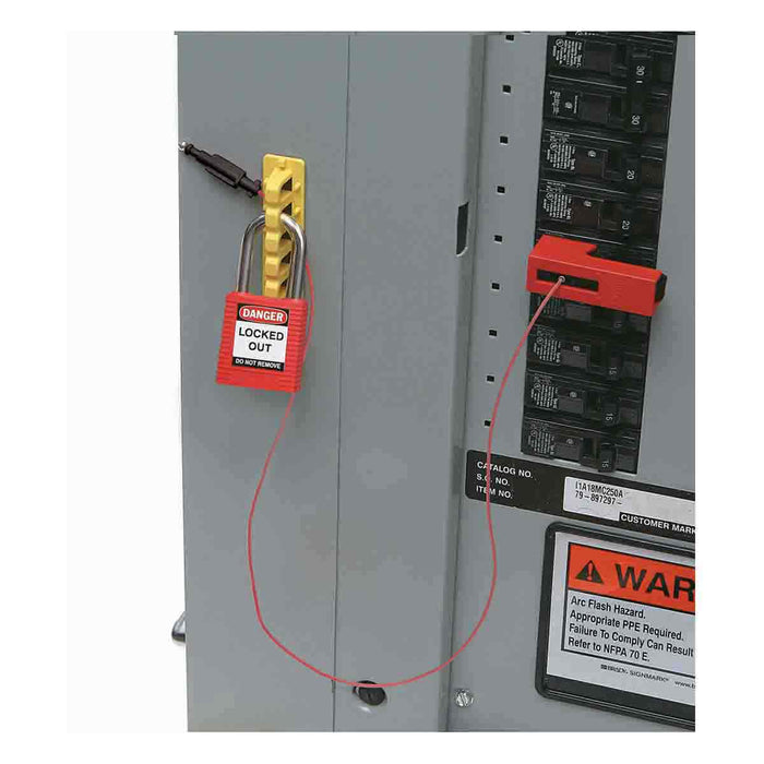 8 Inch Lock Rail-Circuit Breaker Lockouts-Brady-[Safety Supply]-Mann Supply