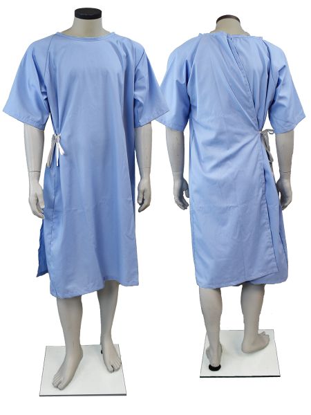Style 7300 – BioSmart™ 4 oz Reusable Examination Gown – Ceil Blue