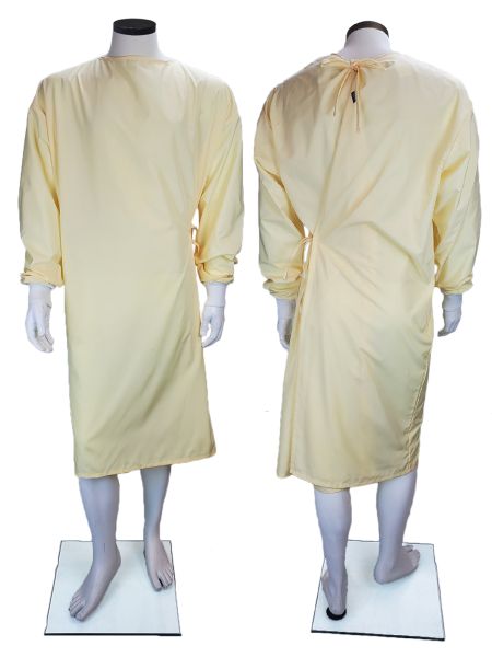 Style 7350 - 3 oz Reusable Isolation Gown - Level 1 - Surgical Yellow