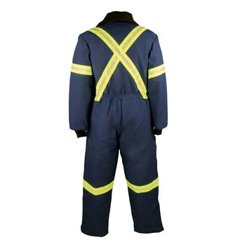 Big Bill Duck Insulated Coverall with Reflective Tape - Navy