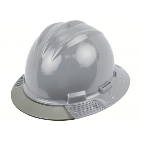 Bullard AboveView Elevate - Full Brim Hat with a 4pt FlexGen Suspension, Front Brim Visor to See Above & 3-pt Non-elastic Chinstrap (Grey Visor).