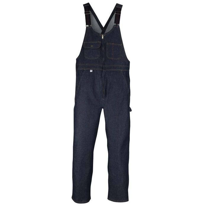 Big Bill Denim Bib with Zip Front Closure - Navy
