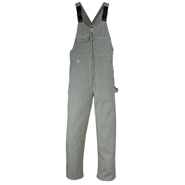 Big Bill Hickory Stripe Bib Overall with Zip Front Closure - Hickory