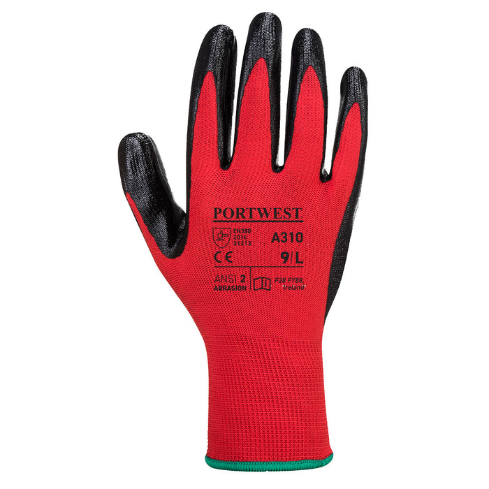 A310 - Flexo Grip Nitrile Glove Gray/White (THIS PRODUCT IS SOLD IN MULTIPLES OF 12) (THIS PRODUCT IS SOLD IN MULTIPLES OF 12)
