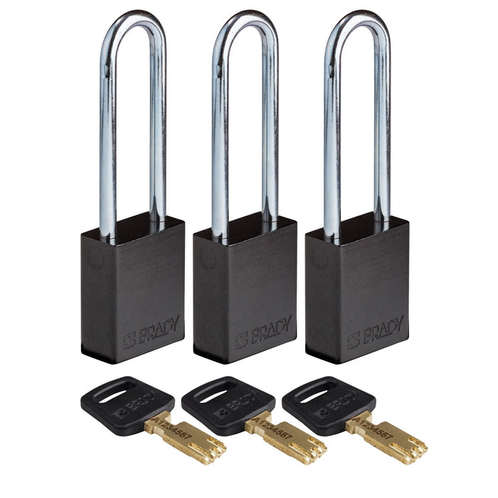 SafeKey Aluminum Lockout Padlocks - Keyed Alike