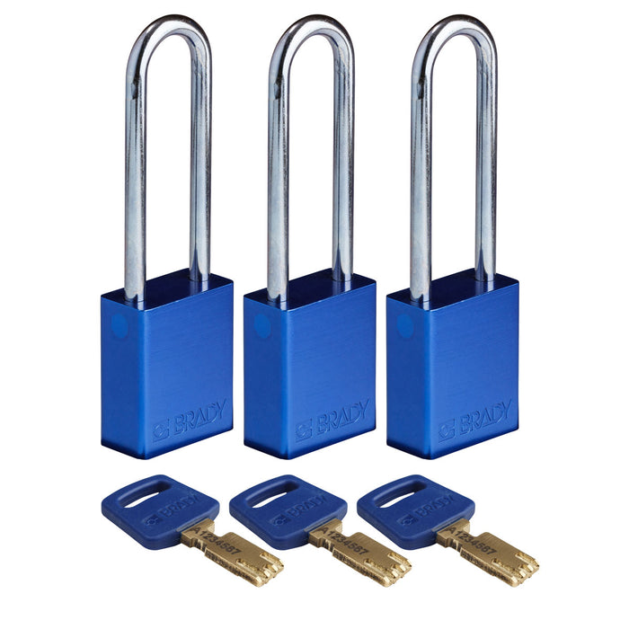 SafeKey Aluminum Lockout Padlocks - Keyed Alike