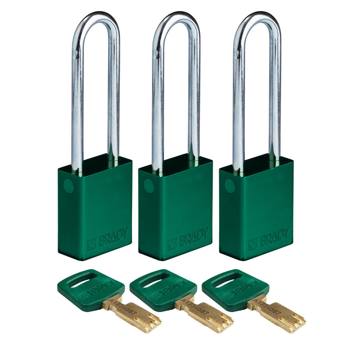 Cadenas de consignation en aluminium SafeKey - Clés identiques