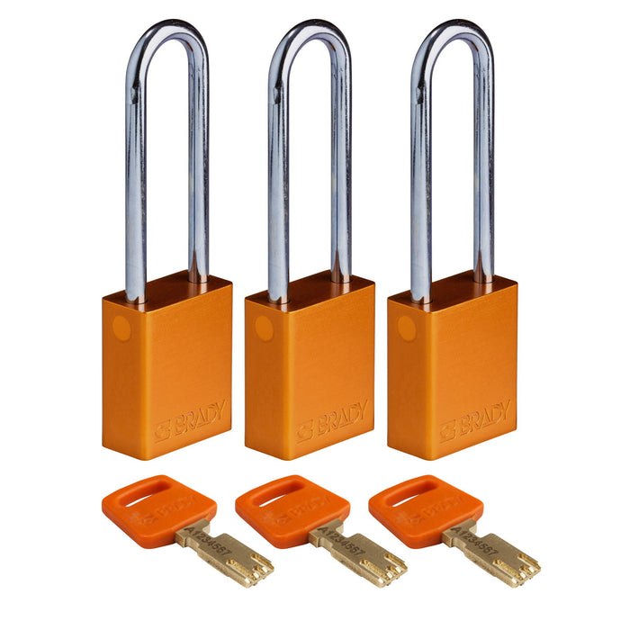 SafeKey Aluminum Lockout Padlocks - Keyed Alike