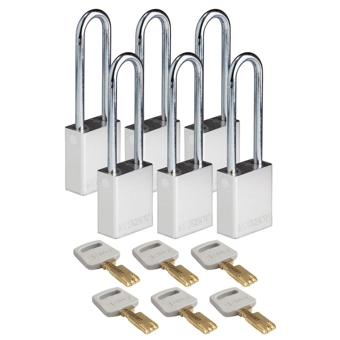 SafeKey Aluminum Lockout Padlocks - Keyed Alike