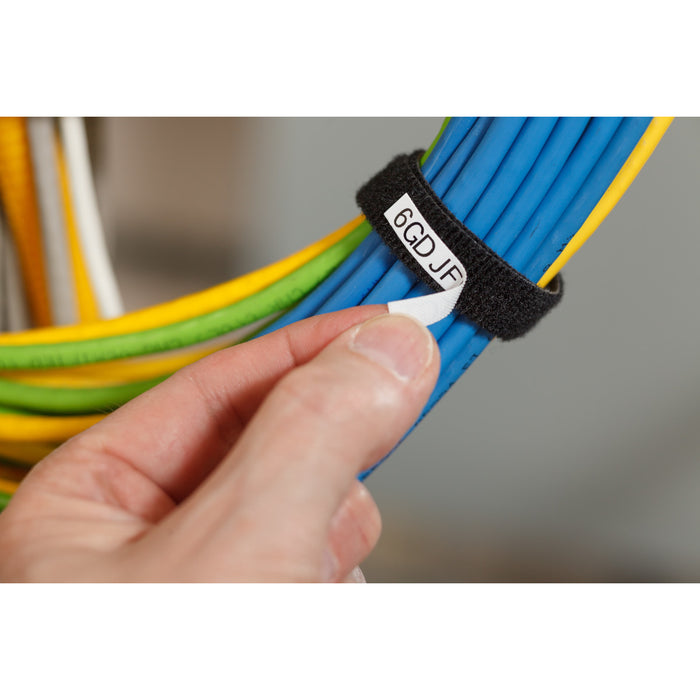 BradyGrip Print-on Hook Labels with Ribbon featuring VELCRO® Brand Hook for M21 Printers - 0.25"