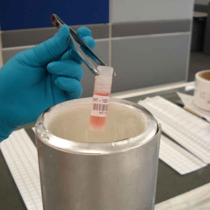 Self-Laminating Cryogenic Polyester Laboratory Labels with Ribbon for M21 Printers - 0.5"