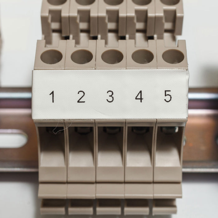 Aggressive Adhesive Multi-Purpose Nylon Terminal Block Labels with Ribbon for M21 Printers - 0.375"
