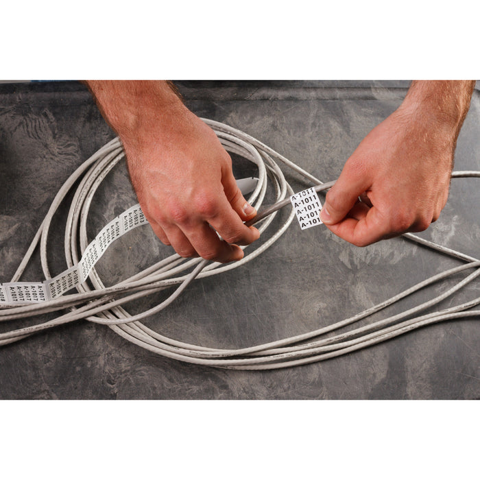 Repositionable Multi-Purpose Vinyl Cloth Terminal Block Labels with Ribbon for M4 M5 Printers