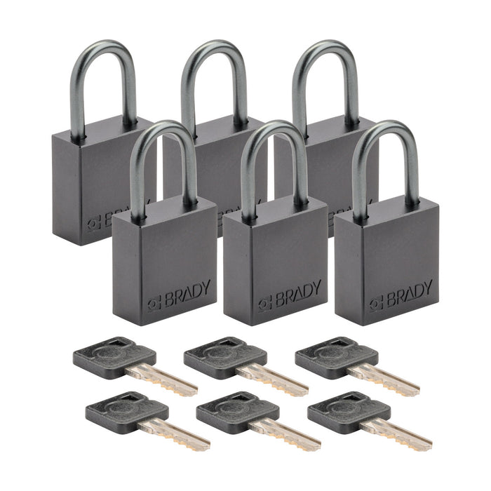 Velocity Aluminum Compact Safety Lockout Padlocks -Keyed Alike & Different