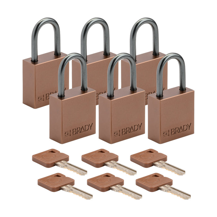 Velocity Aluminum Compact Safety Lockout Padlocks -Keyed Alike & Different