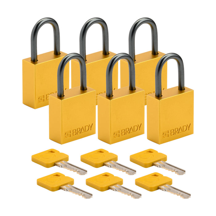 Velocity Aluminum Compact Safety Lockout Padlocks -Keyed Alike & Different